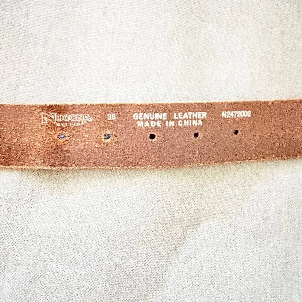 Nocona Belt Co Genuine Leather Belt Size 38  Shotgun Shell Western Brown